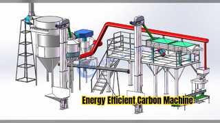 Máquina de carvão ativado com eficiência energética