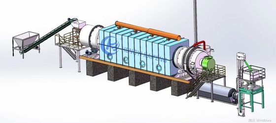 Forno de carbonização horizontal de ignição confiável para carvão semi-automático